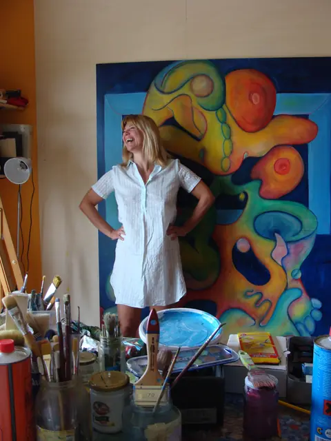 Elena Rivautella in her studio