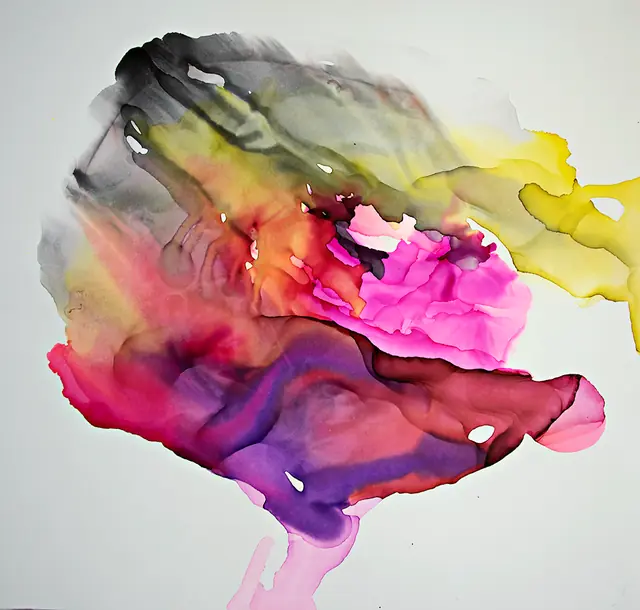 Profumo, artwork by Elena Rivautella (Liquid period · alcohol inks)