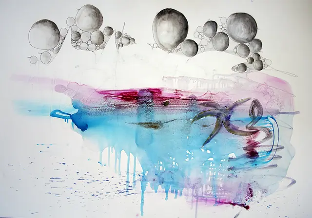 Antartide, artwork by Elena Rivautella (Liquid period · liquid colours)