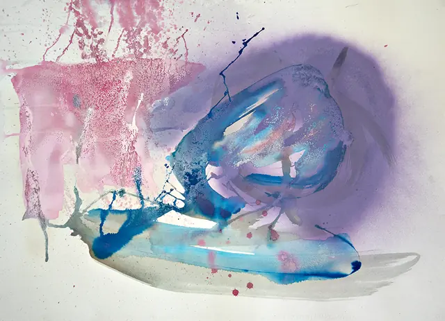 Quadro viola, artwork by Elena Rivautella (Liquid period · liquid colours)