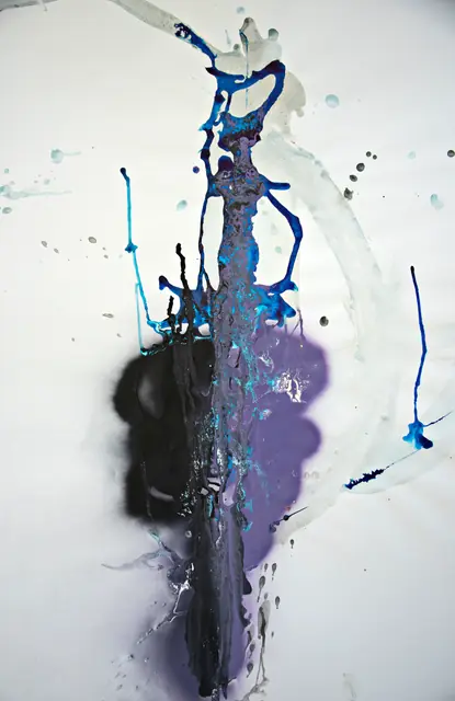 Tutù blu, artwork by Elena Rivautella (Liquid period · liquid colours)