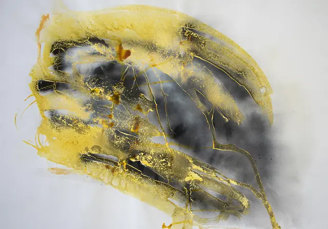 Albero giallo, artwork by Elena Rivautella (Liquid period · liquid colours)