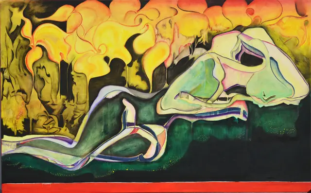 Narciso, artwork by Elena Rivautella (Middle period · the long formats)
