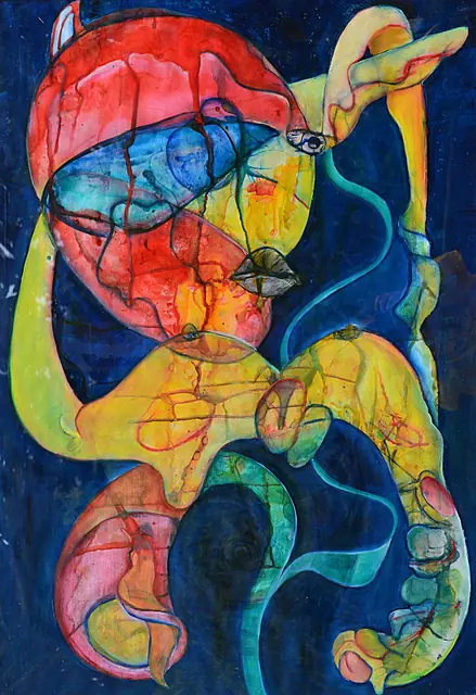 Donna giaguaro, artwork by Elena Rivautella (Middle period · the long formats)