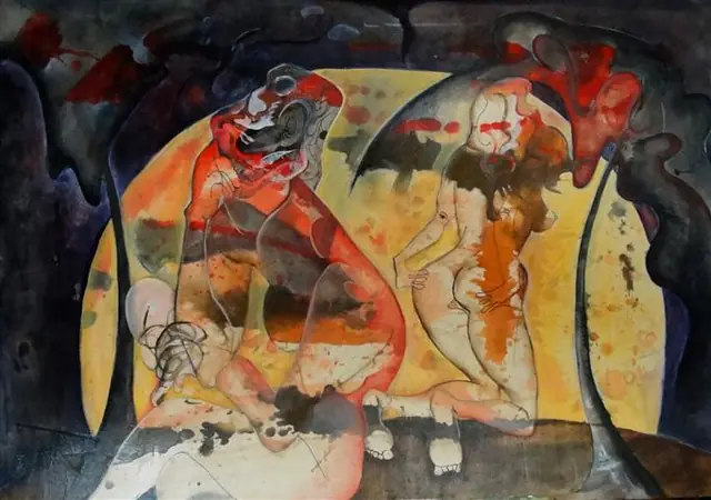 Tromba d'aria, artwork by Elena Rivautella (Middle period · the long formats)