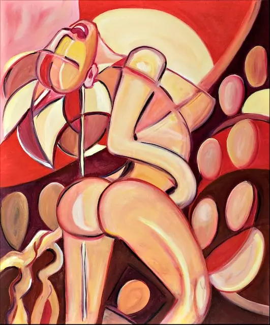 Lap dance, artwork by Elena Rivautella (Shamanic period)