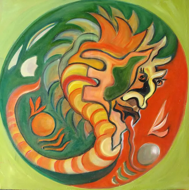 Drago, artwork by Elena Rivautella (Shamanic period)