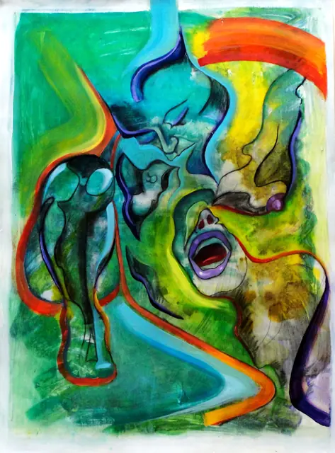 Urlo viola, artwork by Elena Rivautella (Shamanic period)